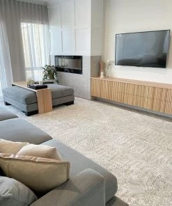 Miss Amara Wilamina Grey And Ivory Distressed Floral Rug