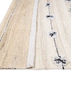 Miss Amara Willow Cream And Black Tufted Jute Rug All Rugs