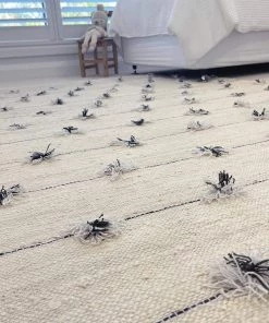 Miss Amara Willow Cream And Black Tufted Jute Rug All Rugs