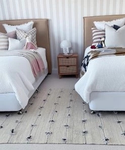 Miss Amara Willow Cream And Black Tufted Jute Rug All Rugs