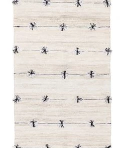 Miss Amara Willow Cream And Black Tufted Jute Runner Rug All Rugs