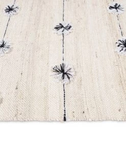 Miss Amara Willow Cream And Black Tufted Jute Runner Rug All Rugs