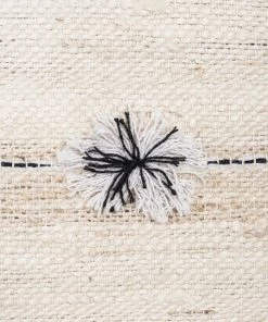 Miss Amara Willow Cream And Black Tufted Jute Runner Rug All Rugs