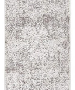 Miss Amara Winona Cream Brown And Silver Grey Traditional Floral Runner Rug