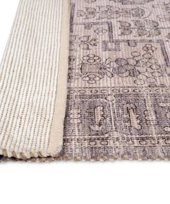 Miss Amara All Rugs Xandria Purple Grey And Cream Floral Distressed Rug