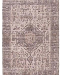 Miss Amara All Rugs Xandria Purple Grey And Cream Floral Distressed Rug