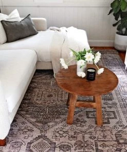 Miss Amara All Rugs Xandria Purple Grey And Cream Floral Distressed Rug