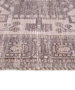 Miss Amara All Rugs Xandria Purple Grey And Cream Floral Distressed Rug