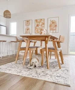 Miss Amara Yelina Cream And Grey Distressed Washable Rug All Rugs