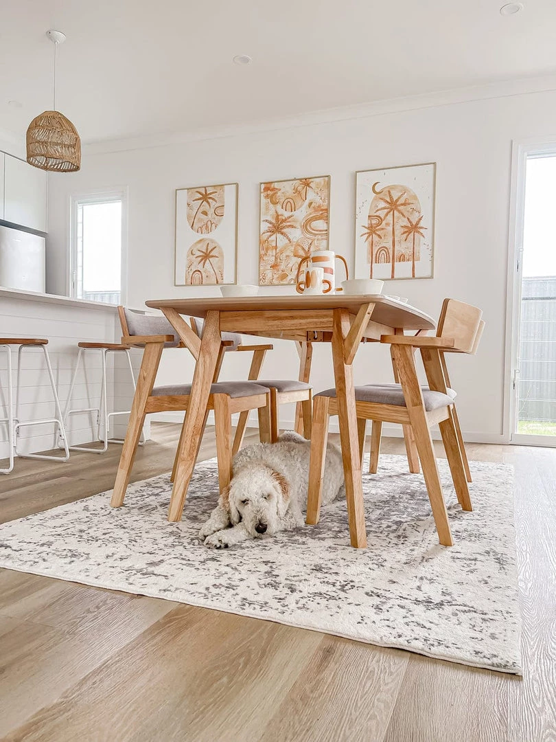 Miss Amara Yelina Cream And Grey Distressed Washable Rug All Rugs