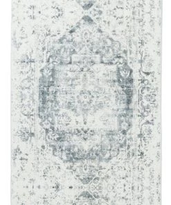 Miss Amara Yelina Cream And Grey Distressed Washable Runner Rug