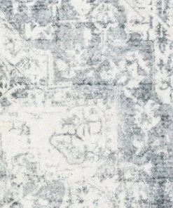 Miss Amara Yelina Cream And Grey Distressed Washable Rug All Rugs