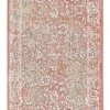 Miss Amara Yolanda Peach Terracotta Transitional Floral Motif Runner Rug All Rugs