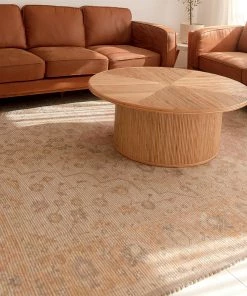 Miss Amara Yulia Orange Peach And Pink Floral Distressed Rug All Rugs