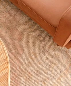 Miss Amara Yulia Orange Peach And Pink Floral Distressed Rug All Rugs