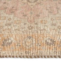 Miss Amara Yulia Orange Peach And Pink Floral Distressed Rug All Rugs