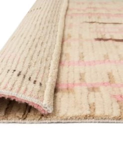 Miss Amara Zahari Pink And Green Abstract Tribal Wool Rug All Rugs