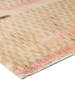 Miss Amara Zahari Pink And Green Abstract Tribal Wool Rug All Rugs