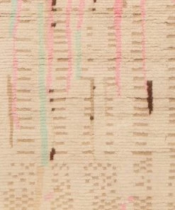 Miss Amara Zahari Pink And Green Abstract Tribal Wool Rug All Rugs