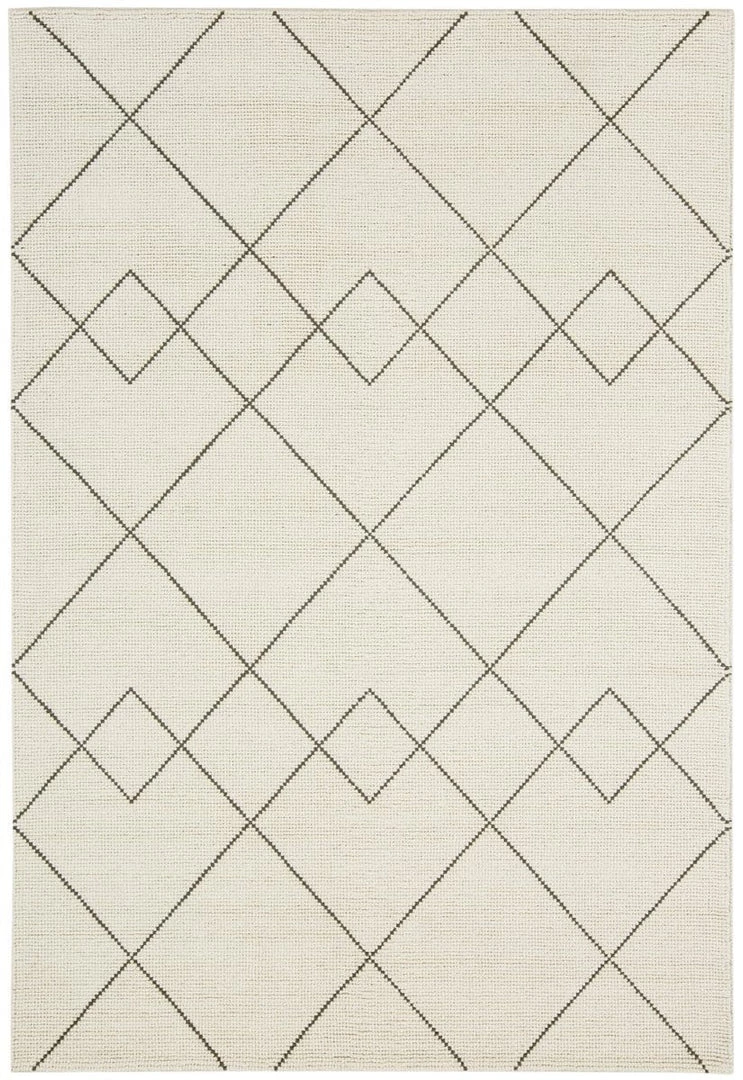 Miss Amara All Rugs Zane Ivory Tribal Pattern Wool Rug
