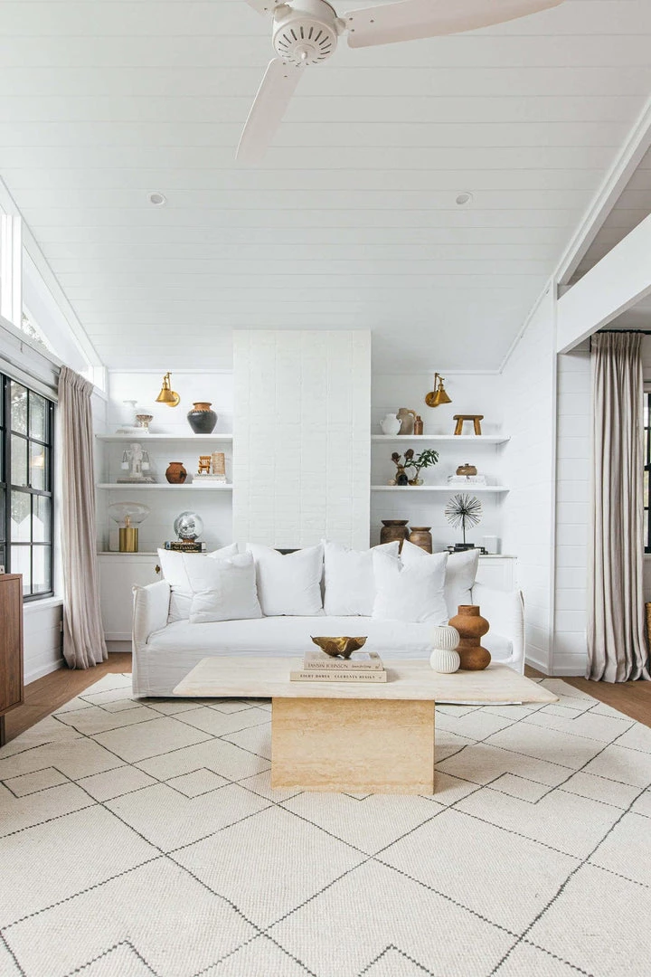 Miss Amara All Rugs Zane Ivory Tribal Pattern Wool Rug