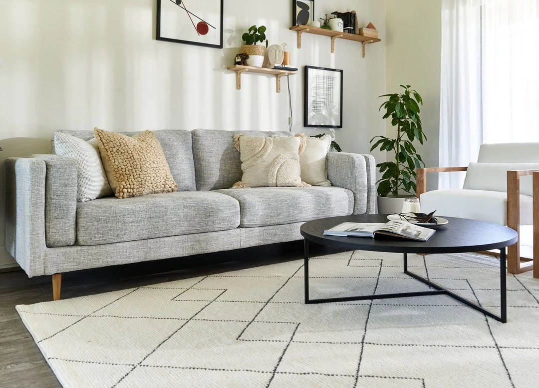 Miss Amara All Rugs Zane Ivory Tribal Pattern Wool Rug