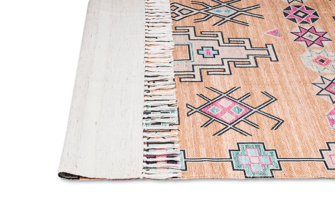 Miss Amara Zelda Cream Multi-Colour Abstract Tribal PET Rug