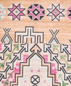 Miss Amara Zelda Cream Multi-Colour Abstract Tribal PET Beach And Picnic Rug All Rugs