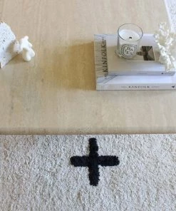 Miss Amara Zelia Black And Ivory Minimal Washable Berber Rug