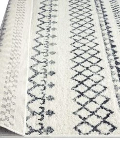 Miss Amara Zita Dark Grey And Ivory Diamond Tribal Rug
