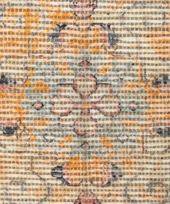Miss Amara Zola Blue Orange And Yellow Floral Distressed Rug
