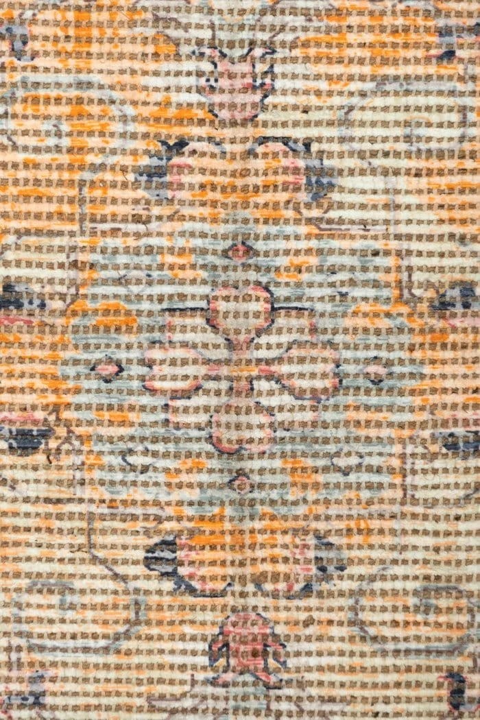 Miss Amara Zola Blue Orange And Yellow Floral Distressed Rug