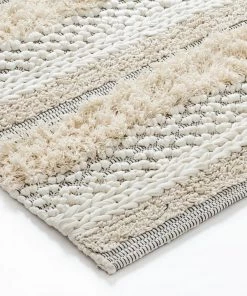 Miss Amara All Rugs Zoya Tribal Ivory Shag Rug