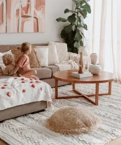 Miss Amara All Rugs Zoya Tribal Ivory Shag Rug